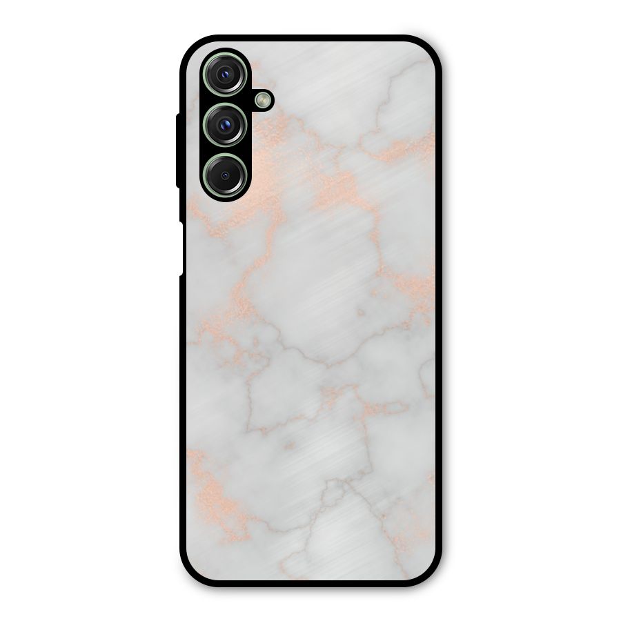 RoseGold Marble Metal Back Case for Galaxy F34