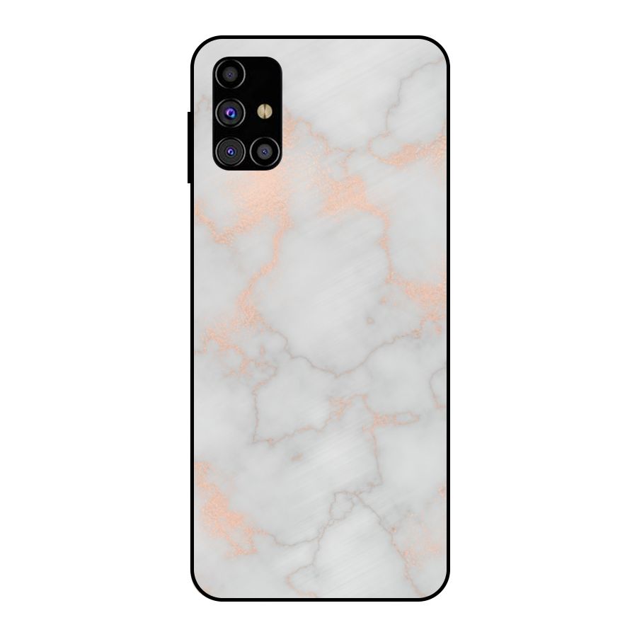 RoseGold Marble Metal Back Case for Galaxy M31s