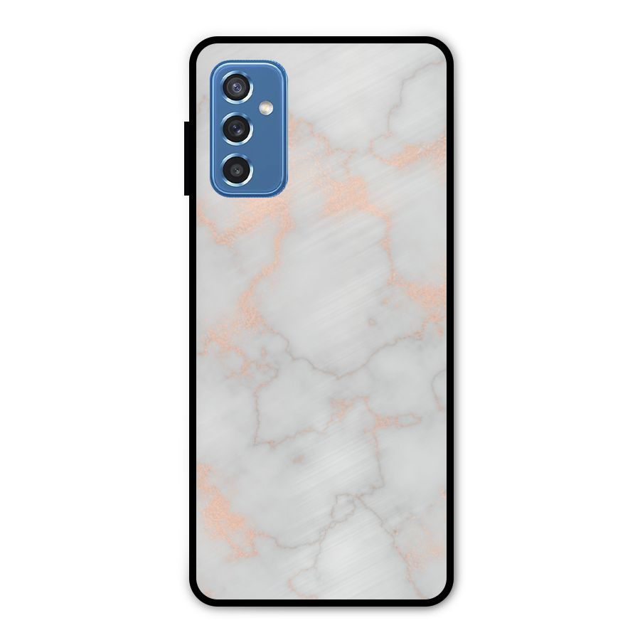 RoseGold Marble Metal Back Case for Galaxy M52 5G