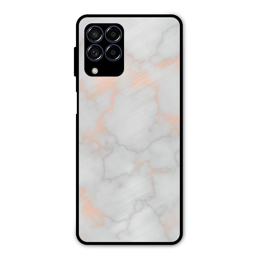 RoseGold Marble Metal Back Case for Galaxy M53 5G