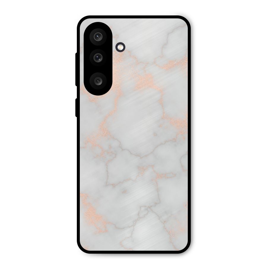 RoseGold Marble Metal Back Case for Galaxy M56