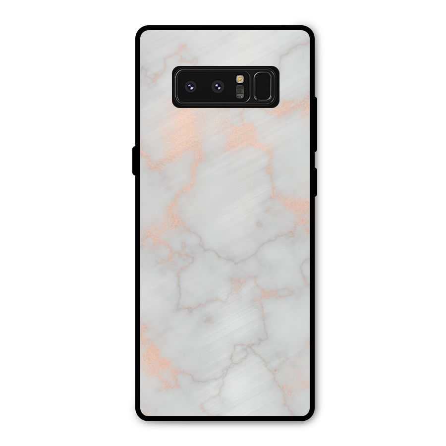 RoseGold Marble Metal Back Case for Galaxy Note 8