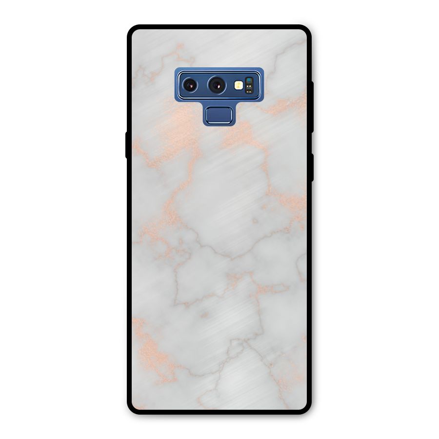 RoseGold Marble Metal Back Case for Galaxy Note 9