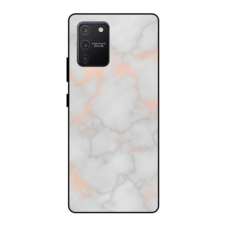 RoseGold Marble Metal Back Case for Galaxy S10 Lite