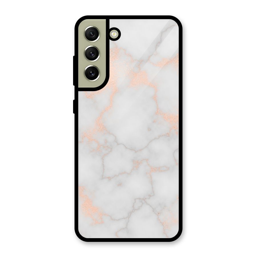 RoseGold Marble Metal Back Case for Galaxy S21 FE 5G (2023)