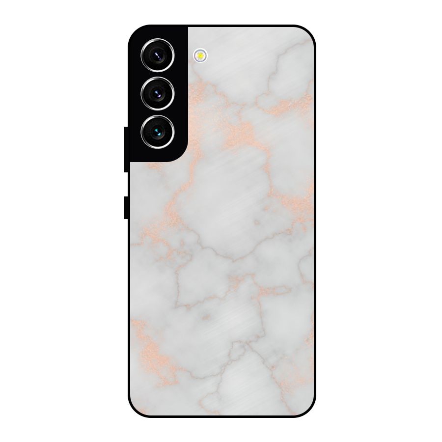 RoseGold Marble Metal Back Case for Galaxy S22 5G