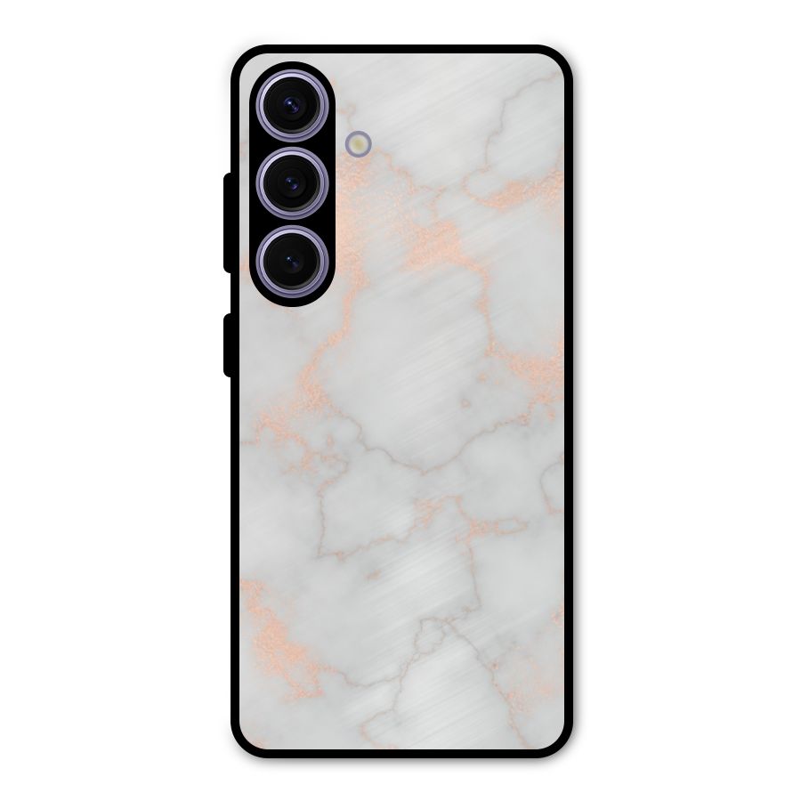 RoseGold Marble Metal Back Case for Galaxy S24