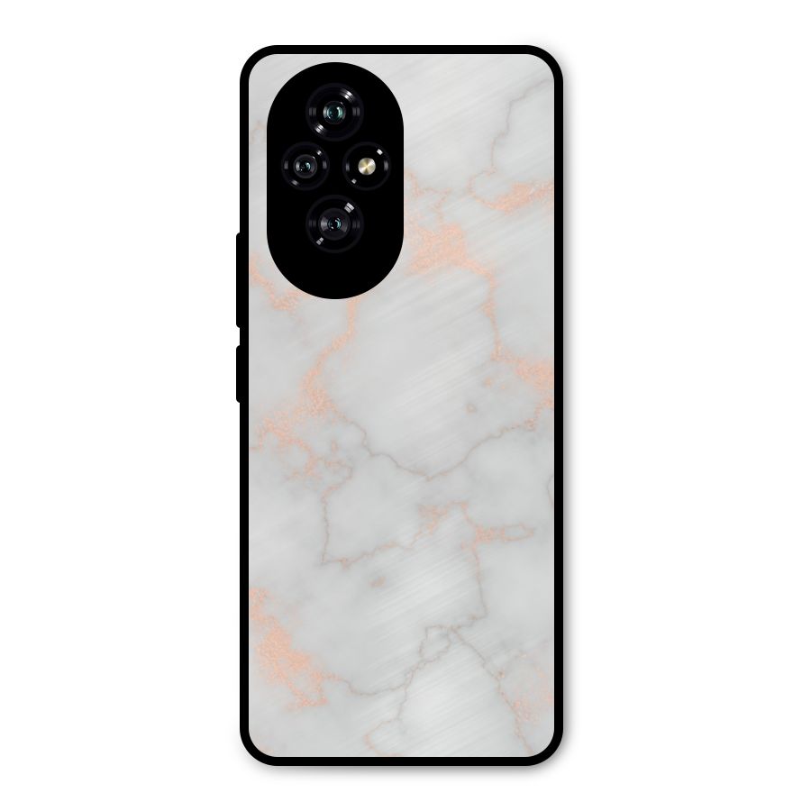 RoseGold Marble Metal Back Case for Honor 200