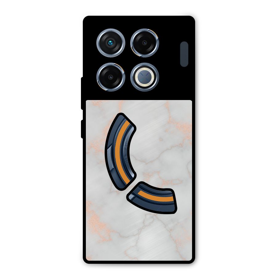 RoseGold Marble Metal Back Case for Infinix GT 20 Pro