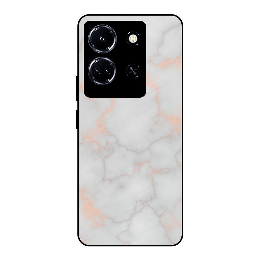 RoseGold Marble Metal Back Case for Infinix Note 30 5G