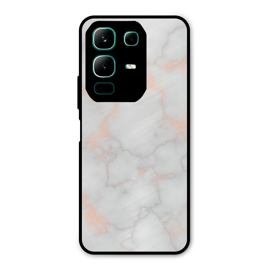 RoseGold Marble Metal Back Case for Infinix Note 50x