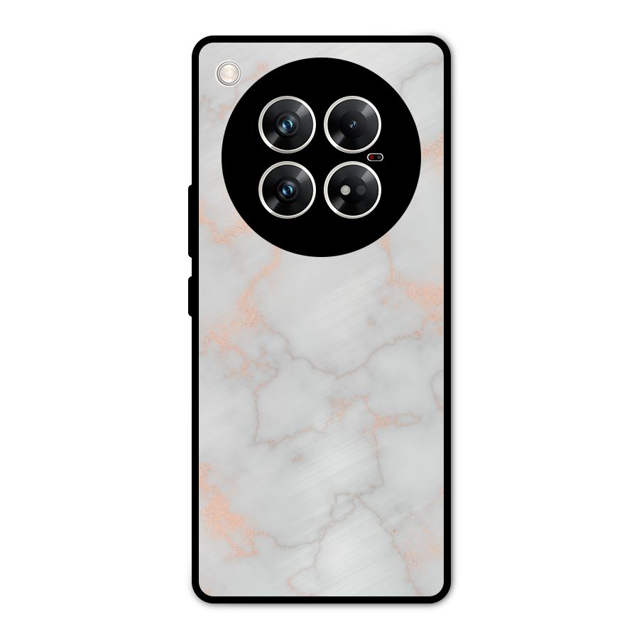 RoseGold Marble Metal Back Case for Infinix Zero 40 5G