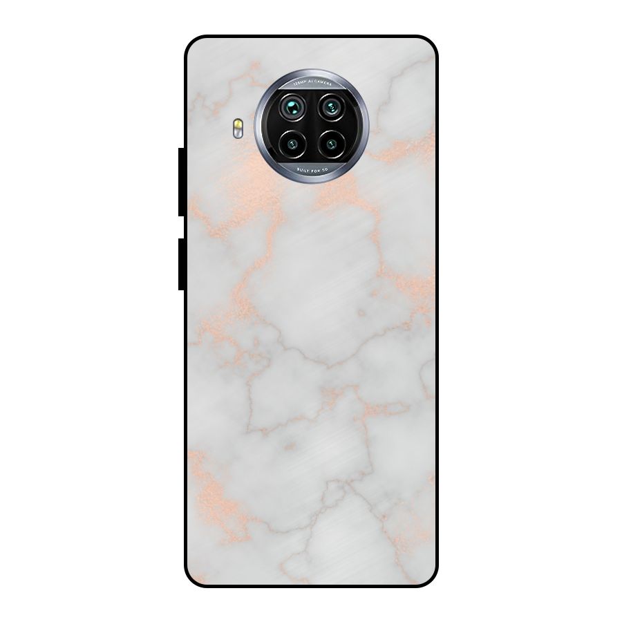 RoseGold Marble Metal Back Case for Mi 10i