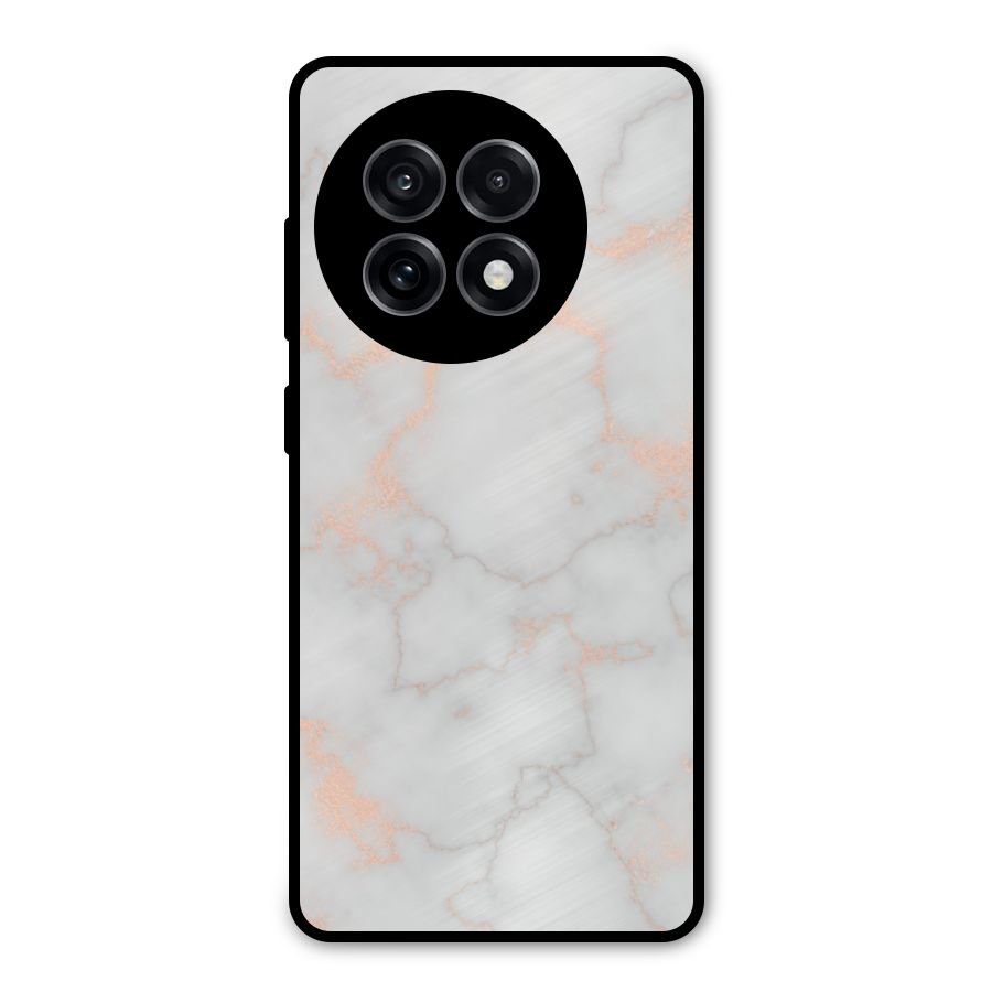 RoseGold Marble Metal Back Case for OnePlus 13R