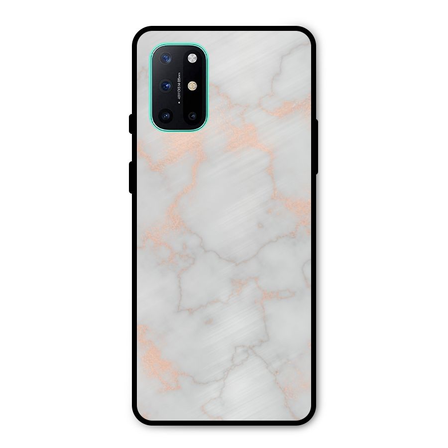 RoseGold Marble Metal Back Case for OnePlus 8T