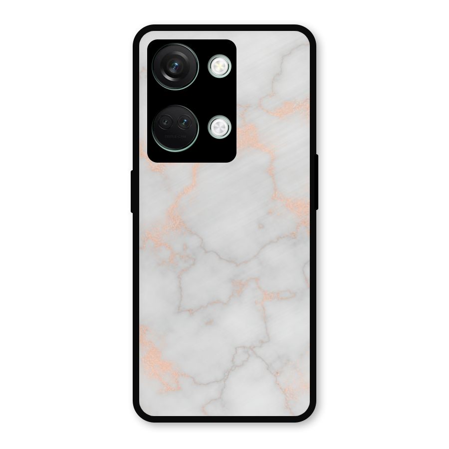 RoseGold Marble Metal Back Case for OnePlus Nord 3