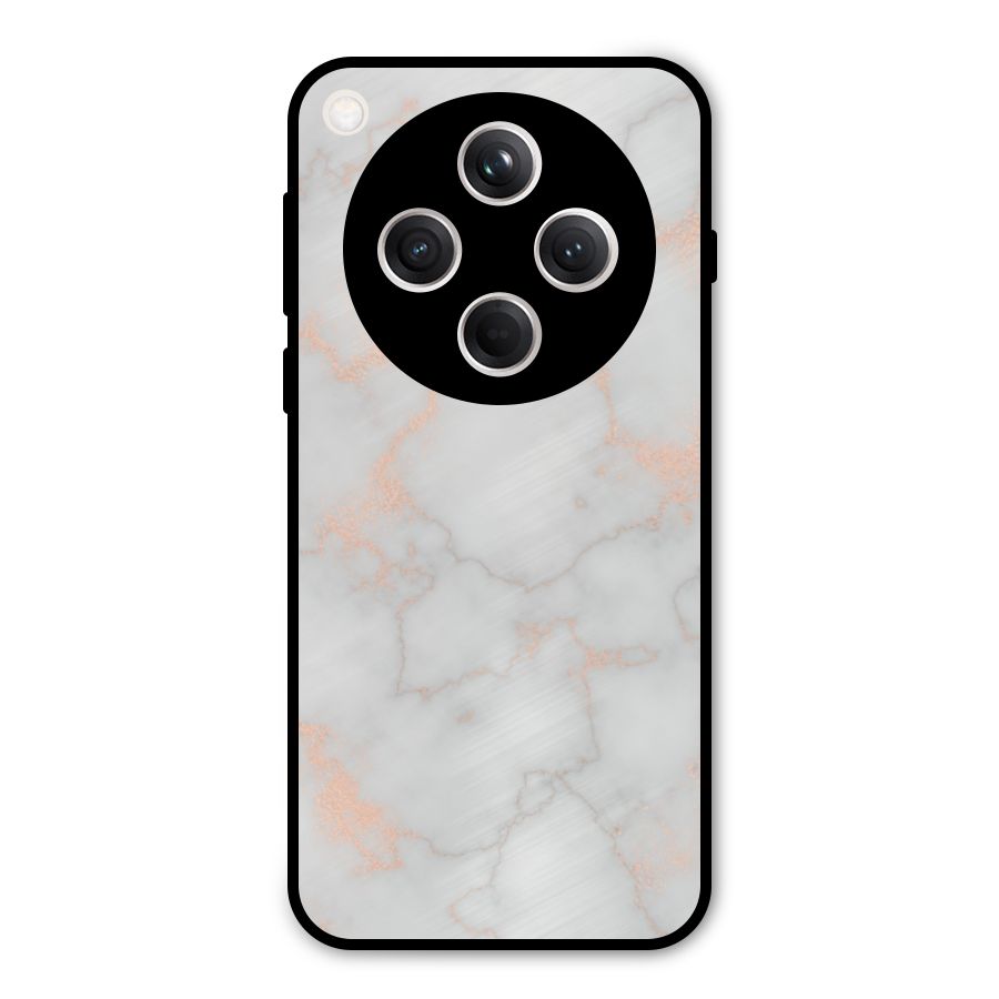RoseGold Marble Metal Back Case for Oppo Find X8