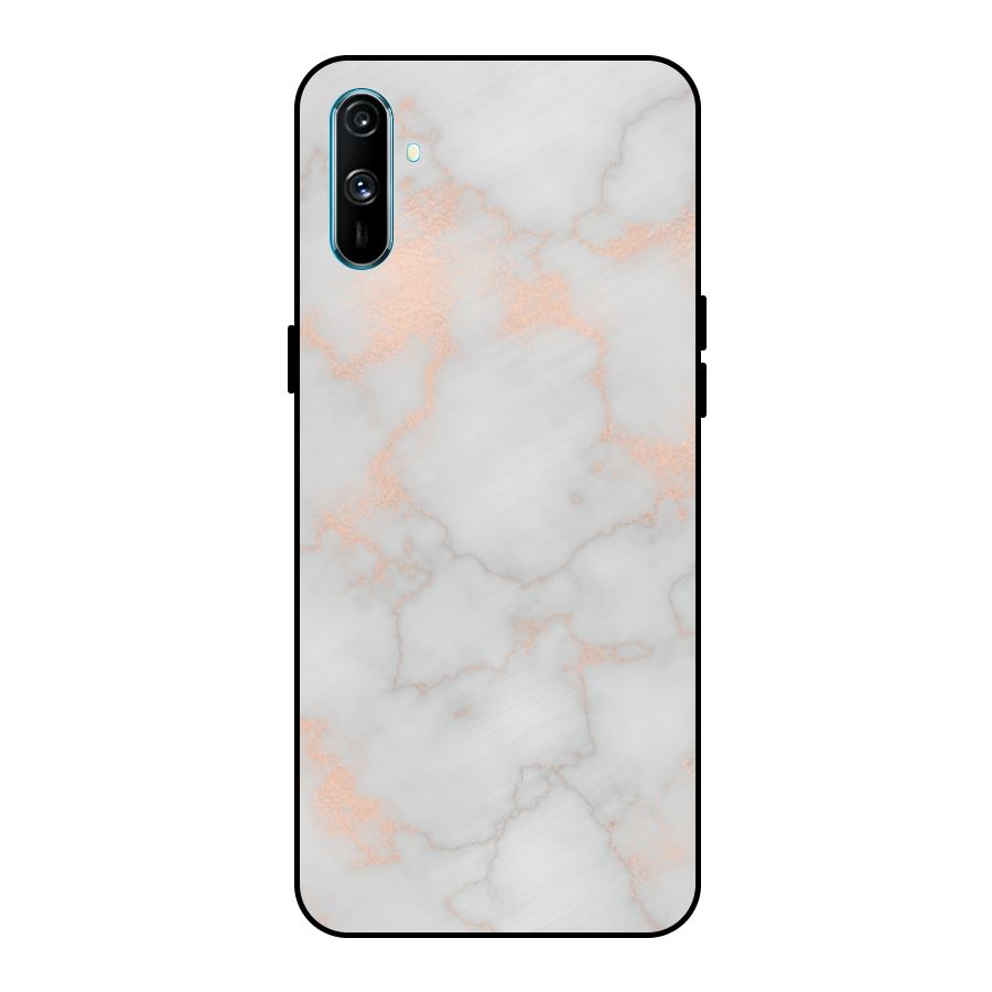 RoseGold Marble Metal Back Case for Realme C3