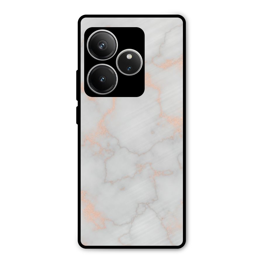 RoseGold Marble Metal Back Case for Realme GT 6