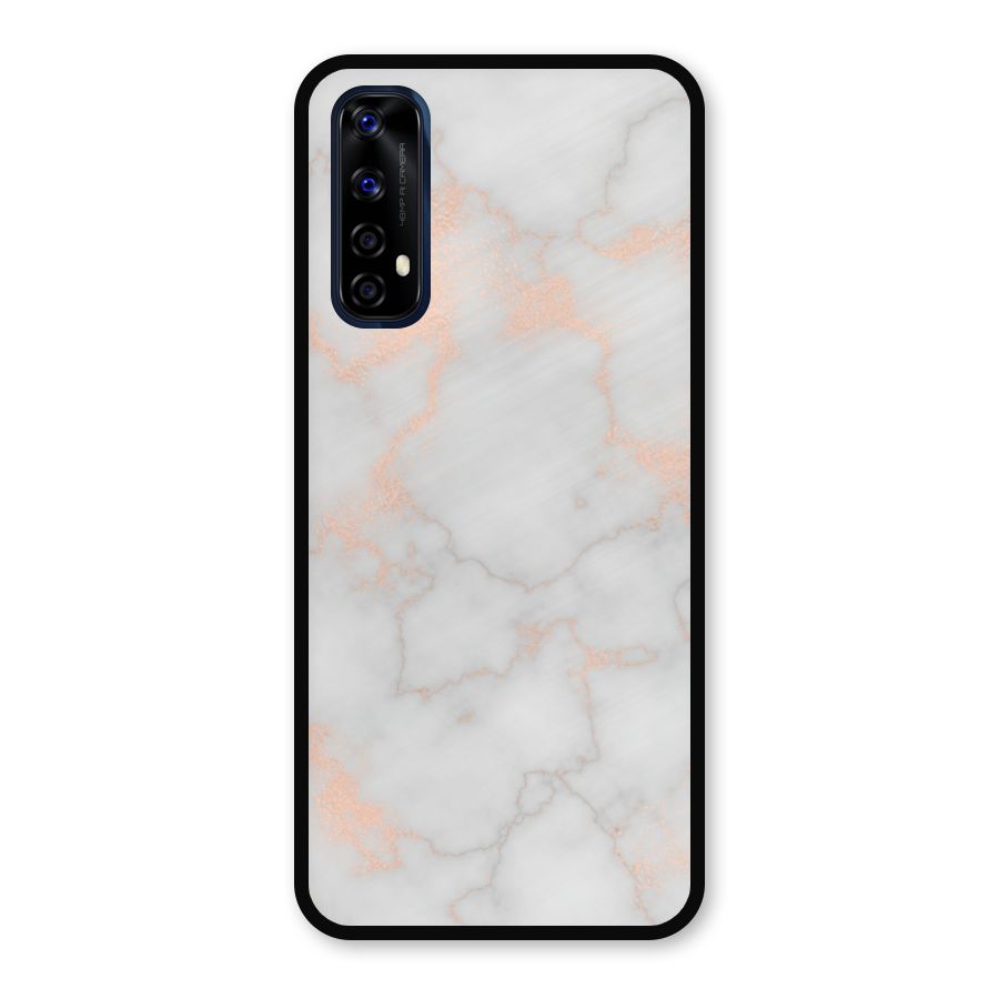 RoseGold Marble Metal Back Case for Realme Narzo 20 Pro