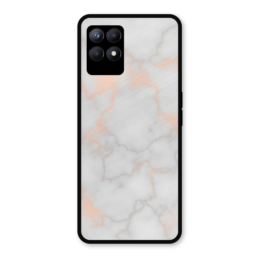 RoseGold Marble Metal Back Case for Realme Narzo 50
