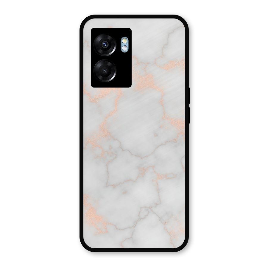 RoseGold Marble Metal Back Case for Realme Narzo 50 5G