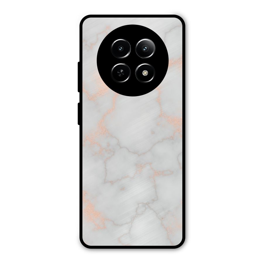 RoseGold Marble Metal Back Case for Realme Narzo 70x 5G