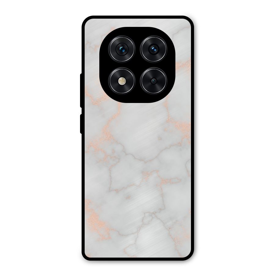 RoseGold Marble Metal Back Case for Redmi Note 14 Pro 5G