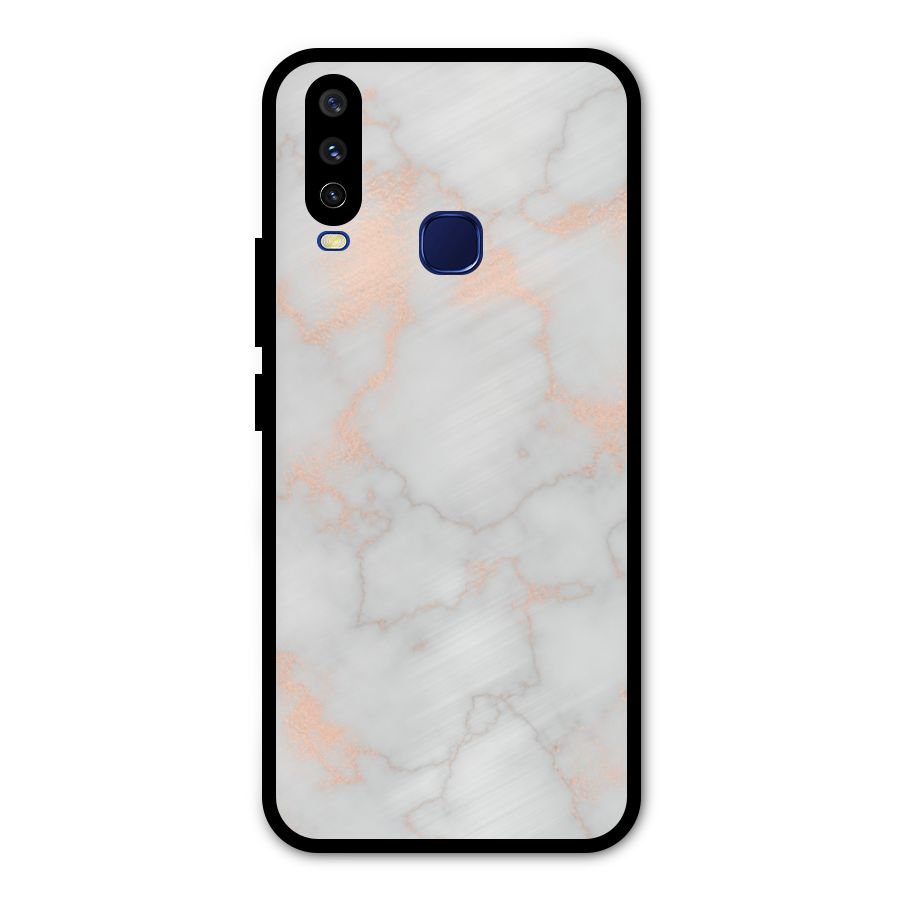 RoseGold Marble Metal Back Case for Vivo V17