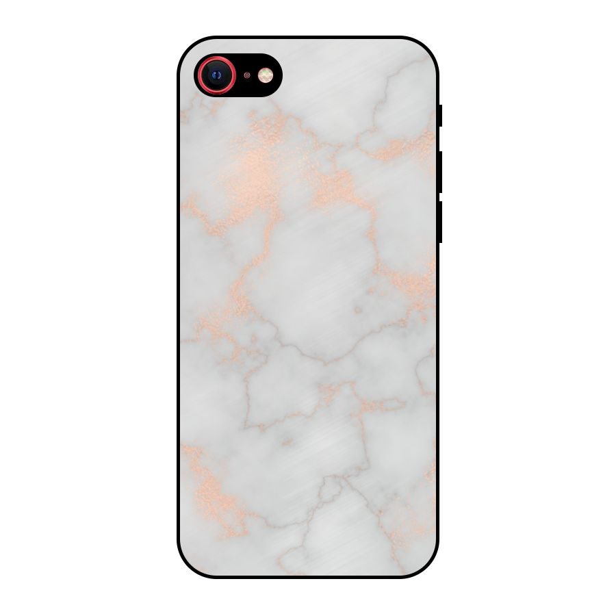 RoseGold Marble Metal Back Case for iPhone 7