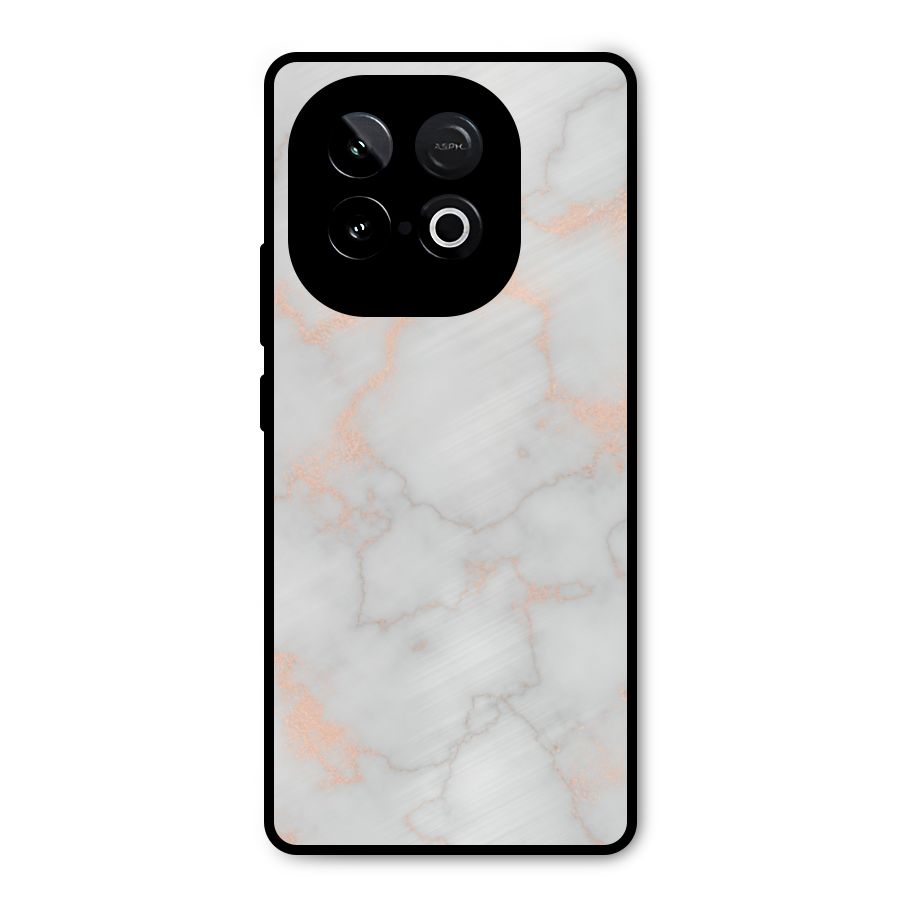RoseGold Marble Metal Back Case for iQOO Neo 10