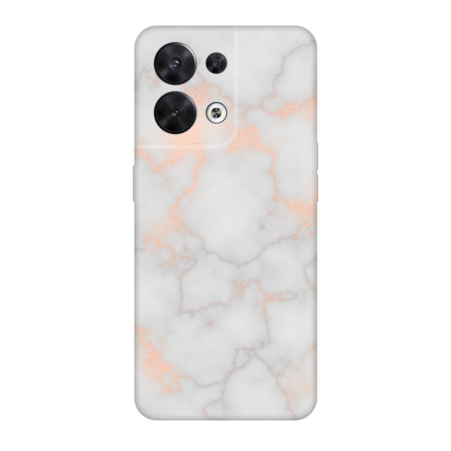 RoseGold Marble Original Polycarbonate Back Case for Oppo Reno8 5G
