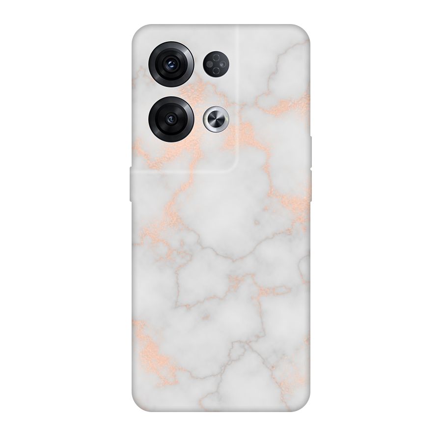 RoseGold Marble Original Polycarbonate Back Case for Oppo Reno8 Pro 5G