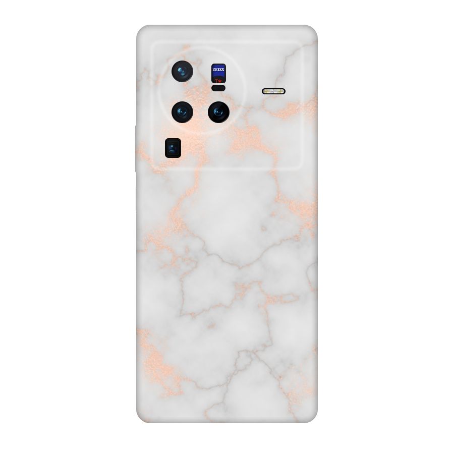 RoseGold Marble Original Polycarbonate Back Case for Vivo X80