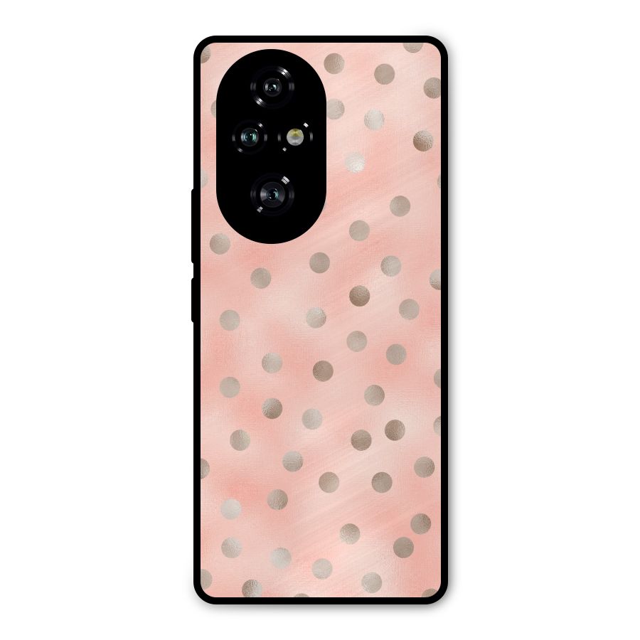 RoseGold Polka Dots Metal Back Case for Honor 200 Pro