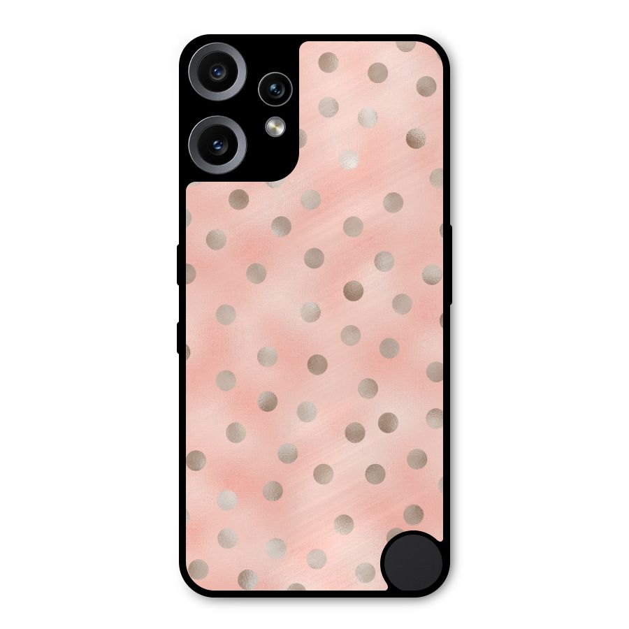 RoseGold Polka Dots Metal Back Case for Nothing CMF Phone 2 Pro