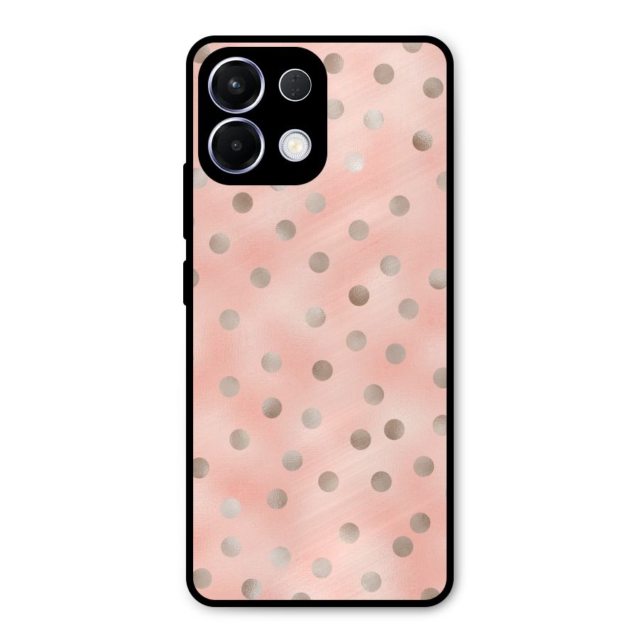 RoseGold Polka Dots Metal Back Case for Oppo K13