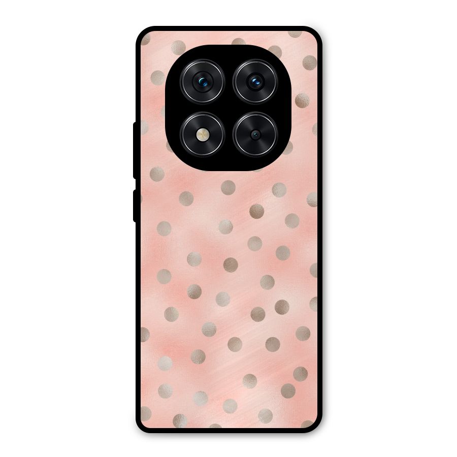 RoseGold Polka Dots Metal Back Case for Poco X7