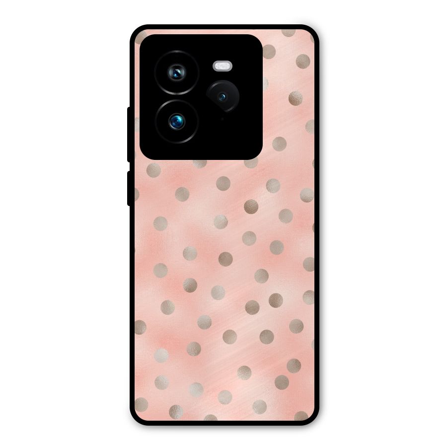 RoseGold Polka Dots Metal Back Case for Realme GT 7 Pro