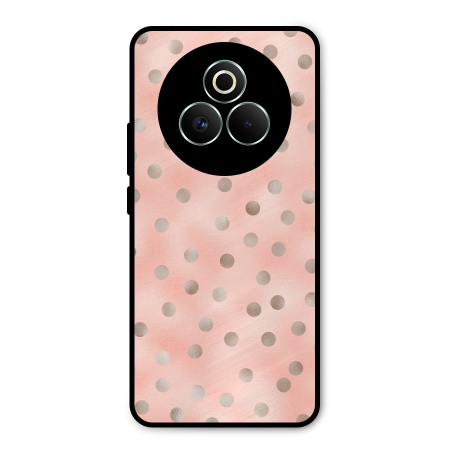 RoseGold Polka Dots Metal Back Case for Realme P3 Pro