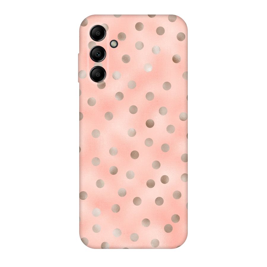 RoseGold Polka Dots Original Polycarbonate Back Case for Galaxy A14 5G