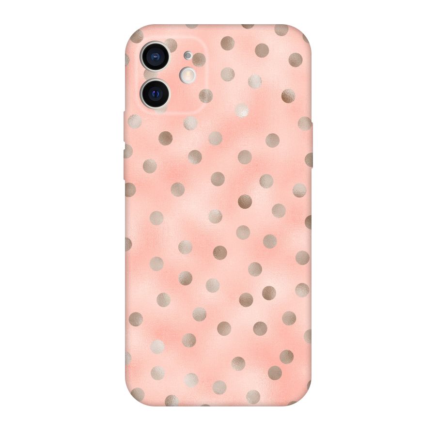 RoseGold Polka Dots Original Polycarbonate Back Case for iPhone 12
