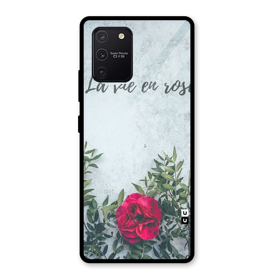 Rose Life Glass Back Case for Galaxy S10 Lite