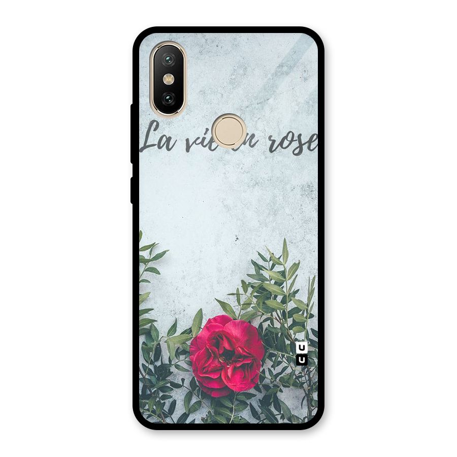 Rose Life Glass Back Case for Redmi A2