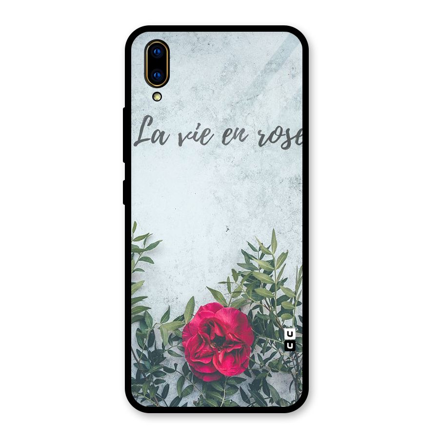 Rose Life Glass Back Case for Vivo V11 Pro