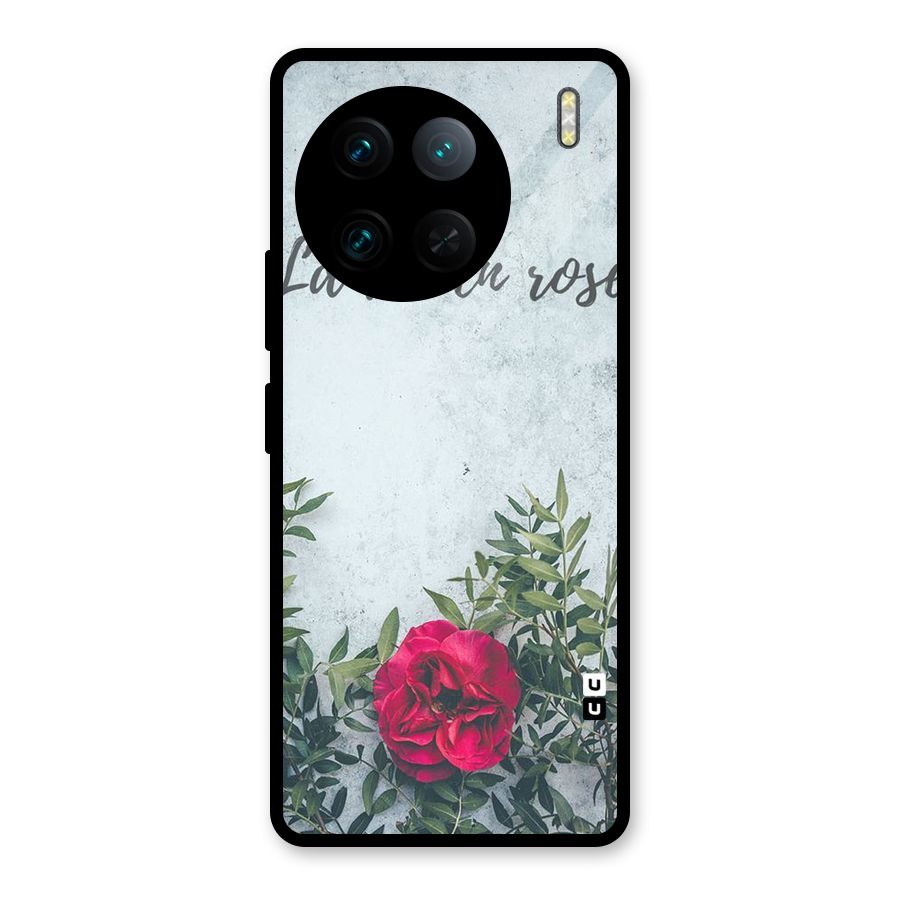 Rose Life Glass Back Case for Vivo X90 Pro