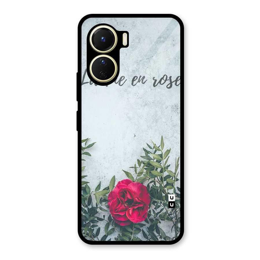 Rose Life Glass Back Case for Vivo Y56