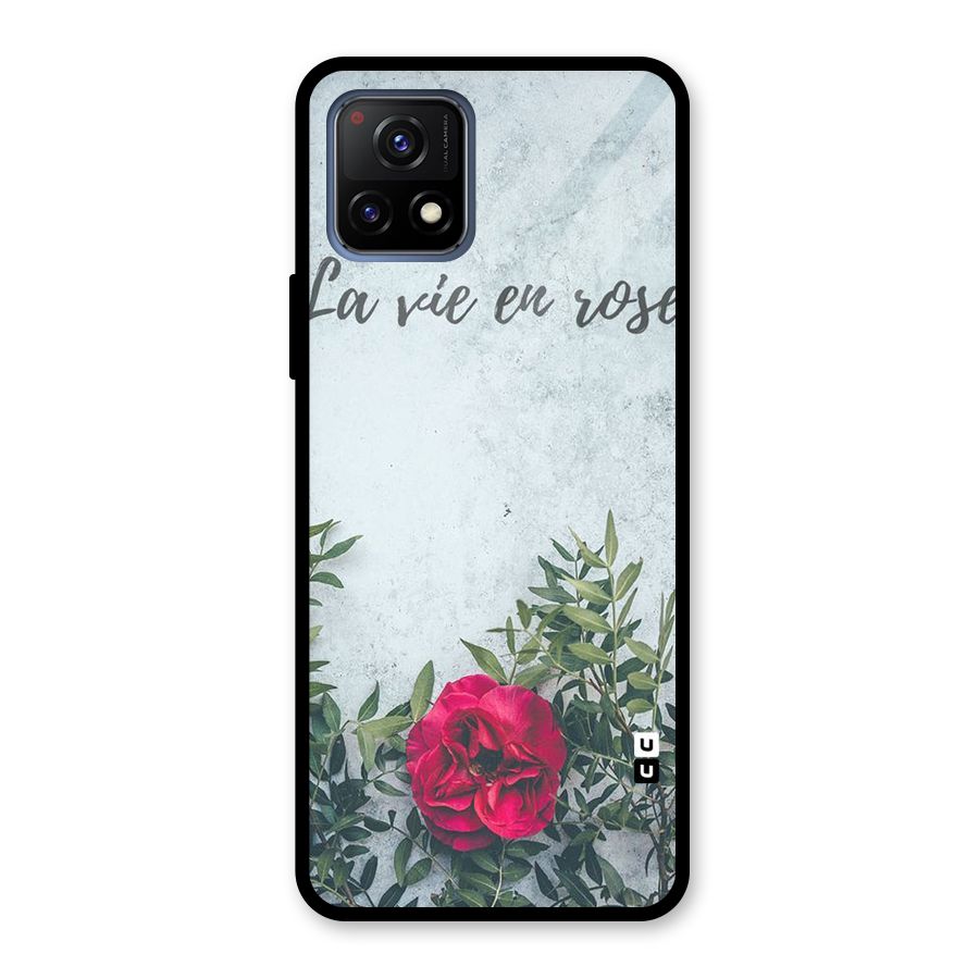 Rose Life Glass Back Case for Vivo Y72 5G