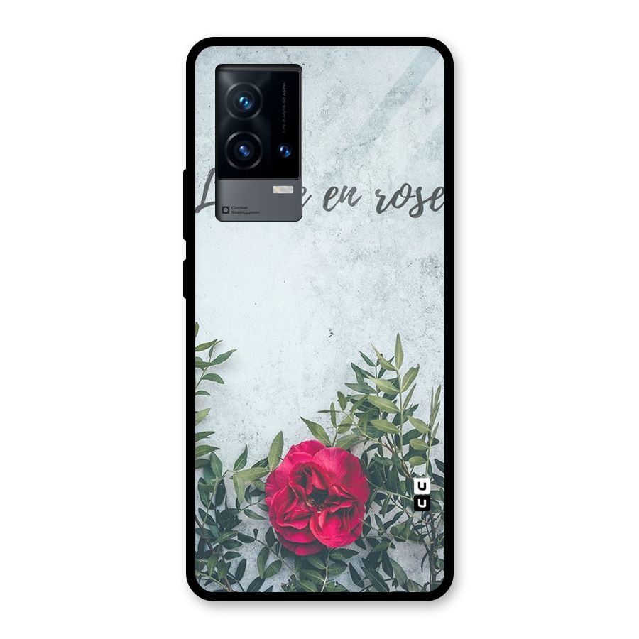 Rose Life Glass Back Case for iQOO 9 5G