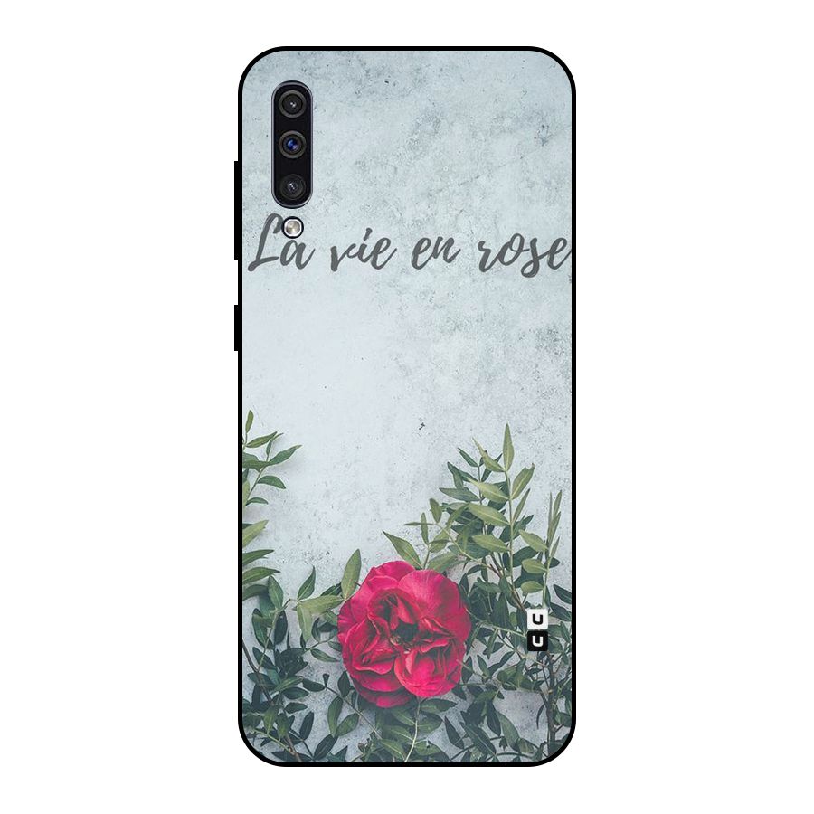 Rose Life Metal Back Case for Galaxy A50s